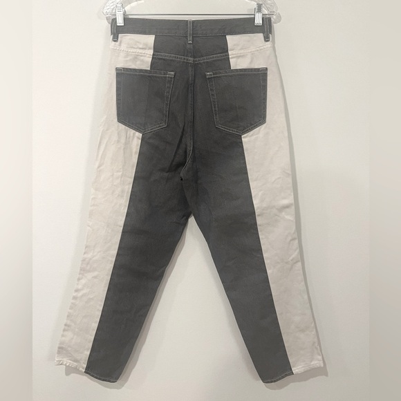 PACSUN High Rise Straight Black White Two Toned Denim Jeans Women Size 28 - Picture 4 of 12
